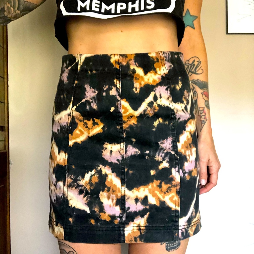 Free People Tie Dye bodycon skirt